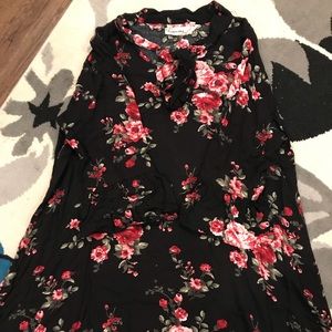 Black & Red Rose Dress